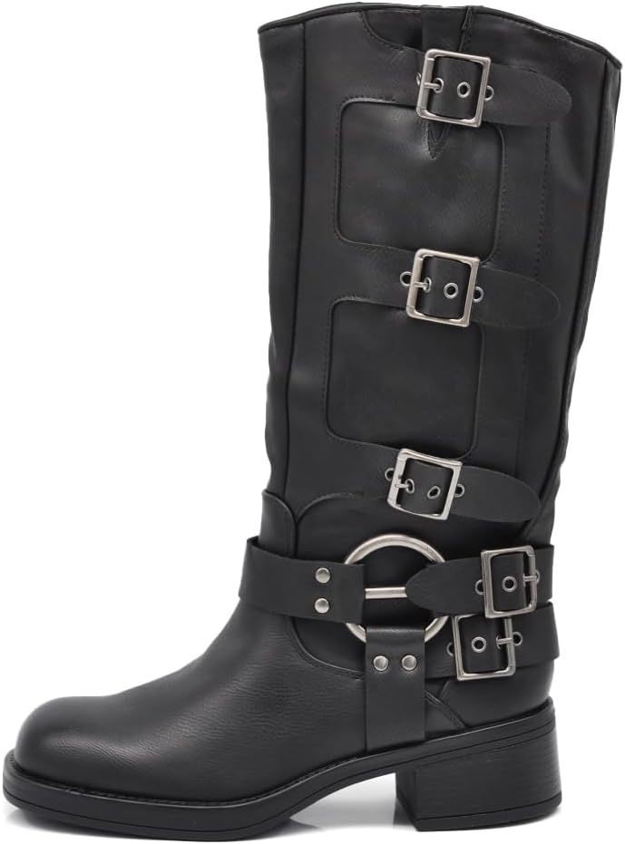 Biker Boots Stivali Larghi Al Polpaccio Stivali XL Per Polpacci