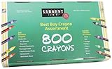 Sargent Art 800-Count Regular Crayon Class Pack, Best Buy Assortment, 55-3280