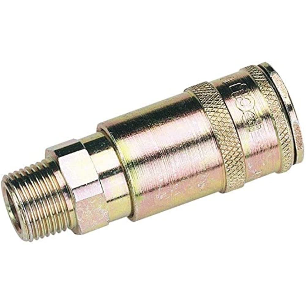 Draper 51409 Vertex Taper Air Line Coupling with Male Thread, 3/8" BSP, Blue, 3/8" BSP, Male Thread