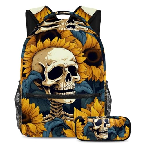 Ensemble cartable enfants motif tournesols cadeau de rentrée idéal filles garçons