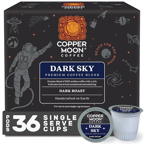 Image of Copper Moon Single Serve Coffee Pods for Keurig K-Cup Brewers, Dark Roast, Dark Sky Blend, 36 Count