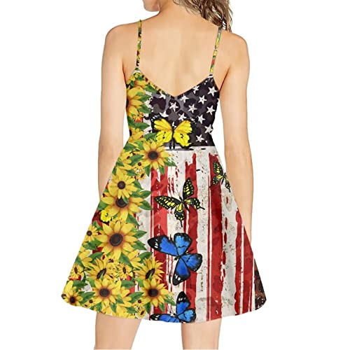 Image of Coloranimal Women's Summer Sleeveless Casual Swing Dresses with Loose Fit Beach Sundress