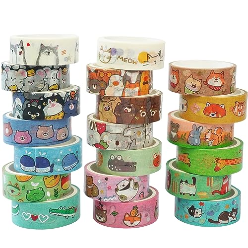 Washi tape métallisé YUBBAEX lot de 20 rouleaux repositionnables pour masquage