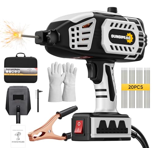 Portable Welding Machine 110V Handheld: Portable Hand Held Welder Machine with 20PCS Rods & IGBT Inverter 5 Variable Current Adjustment - SUNSIMIAO Electric ARC Welder Gun Fits for 3/32' Wire Rods