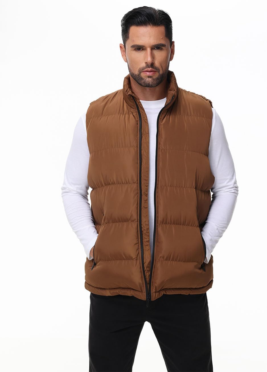 Men'S Winter Lightweight Puffer Vest Sleeveless Jacket Casual Puffy Vests - Image 5