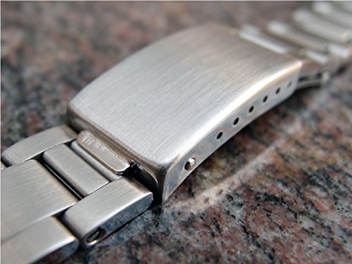 18Mm Solid Stainless Steel Oyster Style Replacement Bracelet For Vintage Bubbleback Watches #TOP5