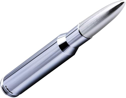 VMS Racing 50 Cal Caliber - Antena de bala de punta cromada plateada en calibre pesado mecanizado CNC de aluminio compatible con Toyota Tacoma 95-19