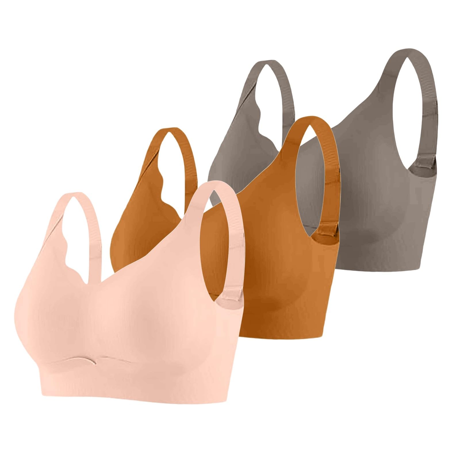 Genérico Sujetador Deportivo Mujer - Conjunto Deportivo Sin para Mujer Sujetador Cómodo de 3 Piezas con Soporte Ajustable Ideal para Casa Ocio y Entrenamiento en Toda Temporada 3piezas