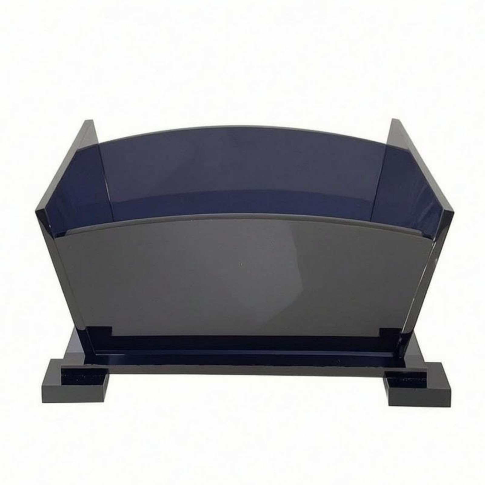 Acrylic Display Shelf Rangement Présentoir Vitrine Organisateur Boîte Acrylique Clair avec Base Rectangulaire et Pieds Stables Format Compact