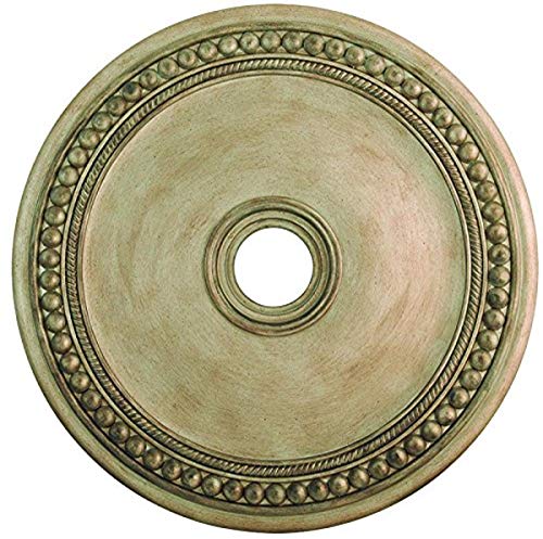 Image of Livex Lighting 82076-73 Wingate Ceiling Medallion, Hand Painted Antique Silver Leaf