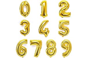 16" Gold 0-9 Number Balloons: Illuminate Your Celebrations