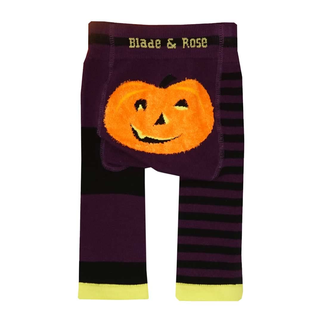 Blade & Rose | Halloween Pumpkin Leggings | Unisex Clothing for Babies & Toddlers 0-6 Months | Purple