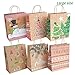 Party Funny 24 Kraft Christmas Gift Paper Bags Bulk with handles and 60 Count Christmas Gift Tags-Assorted sizes set for Wrapping Xmas Holiday Presents(6 Jumbo,6 Large,6 Medium,6 Small)