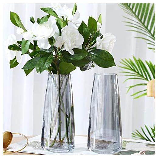 TiedRibbons® Cycle Shape Decoration Flower Vase for Living Room with Peonies Bunches
