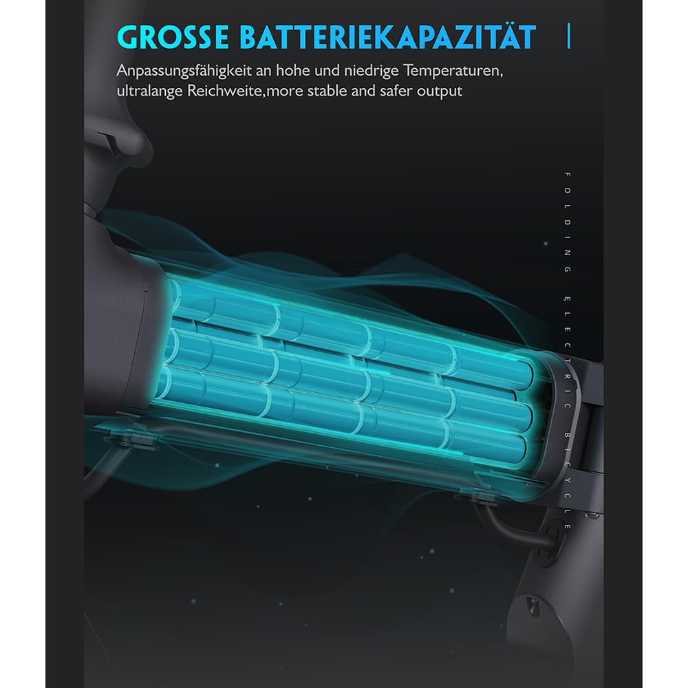 20F220 E-Bike, Elektrofahrrad 20'' Drehmomentsensor, Magnesiumlegierung Ultraleichtes E-Bike mit 36V 12.8Ah Lithium Akku für große Reichweite bis zu 100KM, EU-konformes Klapprad mit App