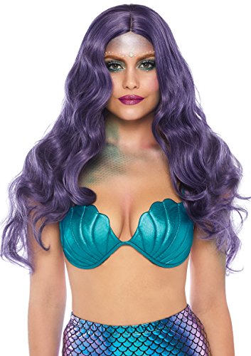 Perruque Mermaid Wave Long Wig violette pour sublimer vos soirées déguisées de sirène