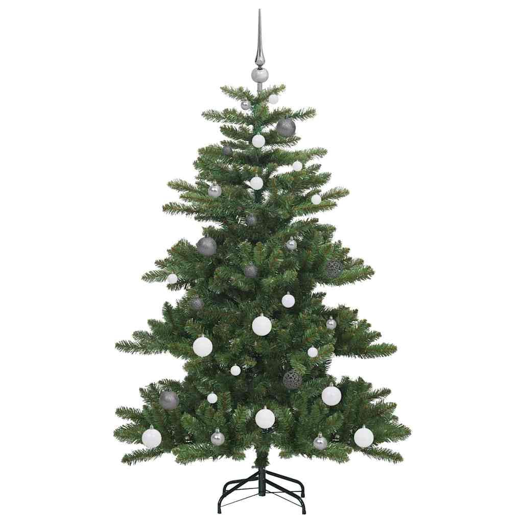 Sztuczna składana choinka 150 cm, PCW, z 150 diodami LED o ciepłej białej barwie, 8 trybów, metalowy stojak, do użytku wewnątrz pomieszczeń