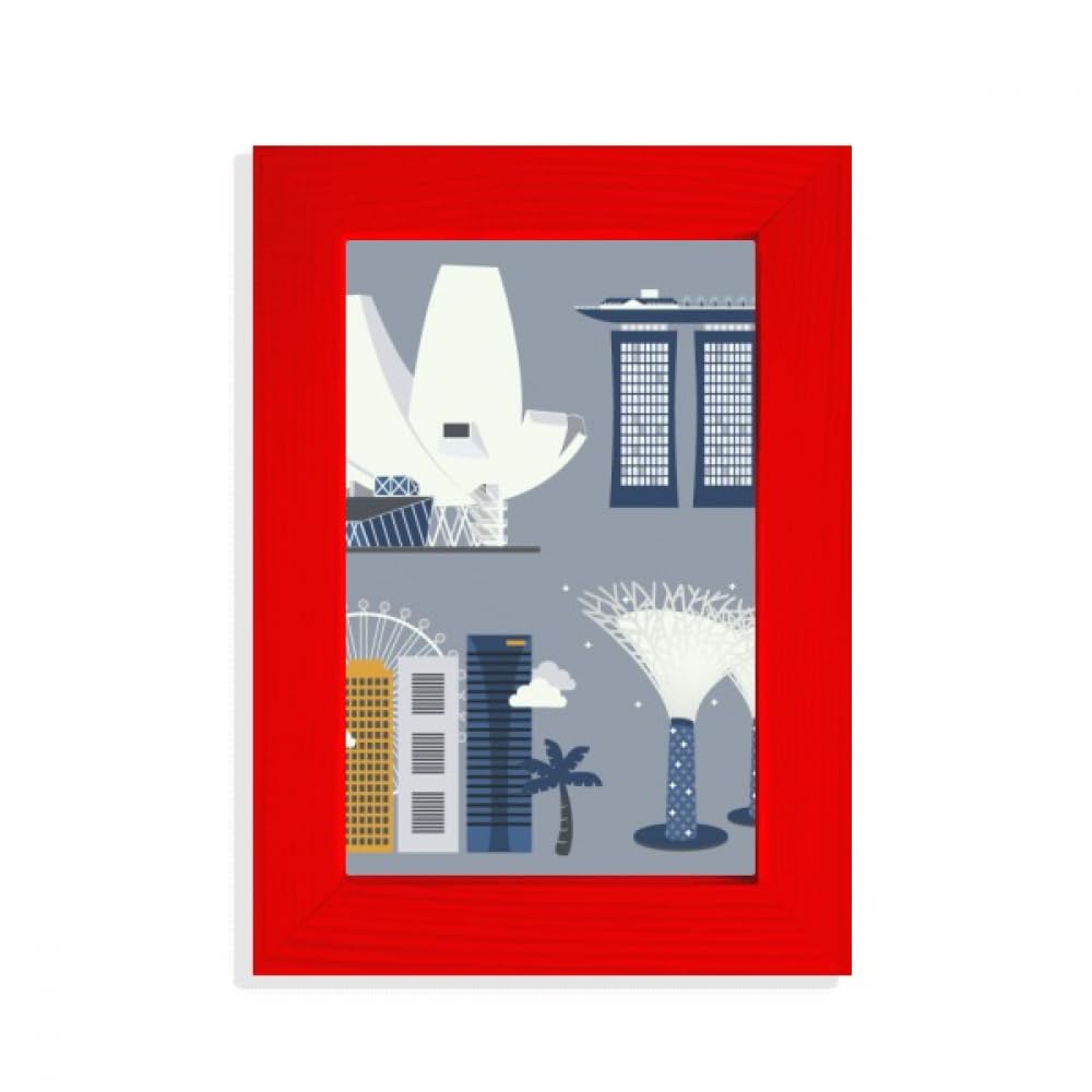 Cadre photo rouge à pois Singapour design original rétro