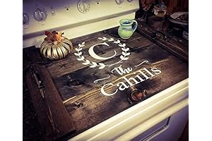 Personalized Stove Cover Board: Unique Farmhouse Decor for Your Home