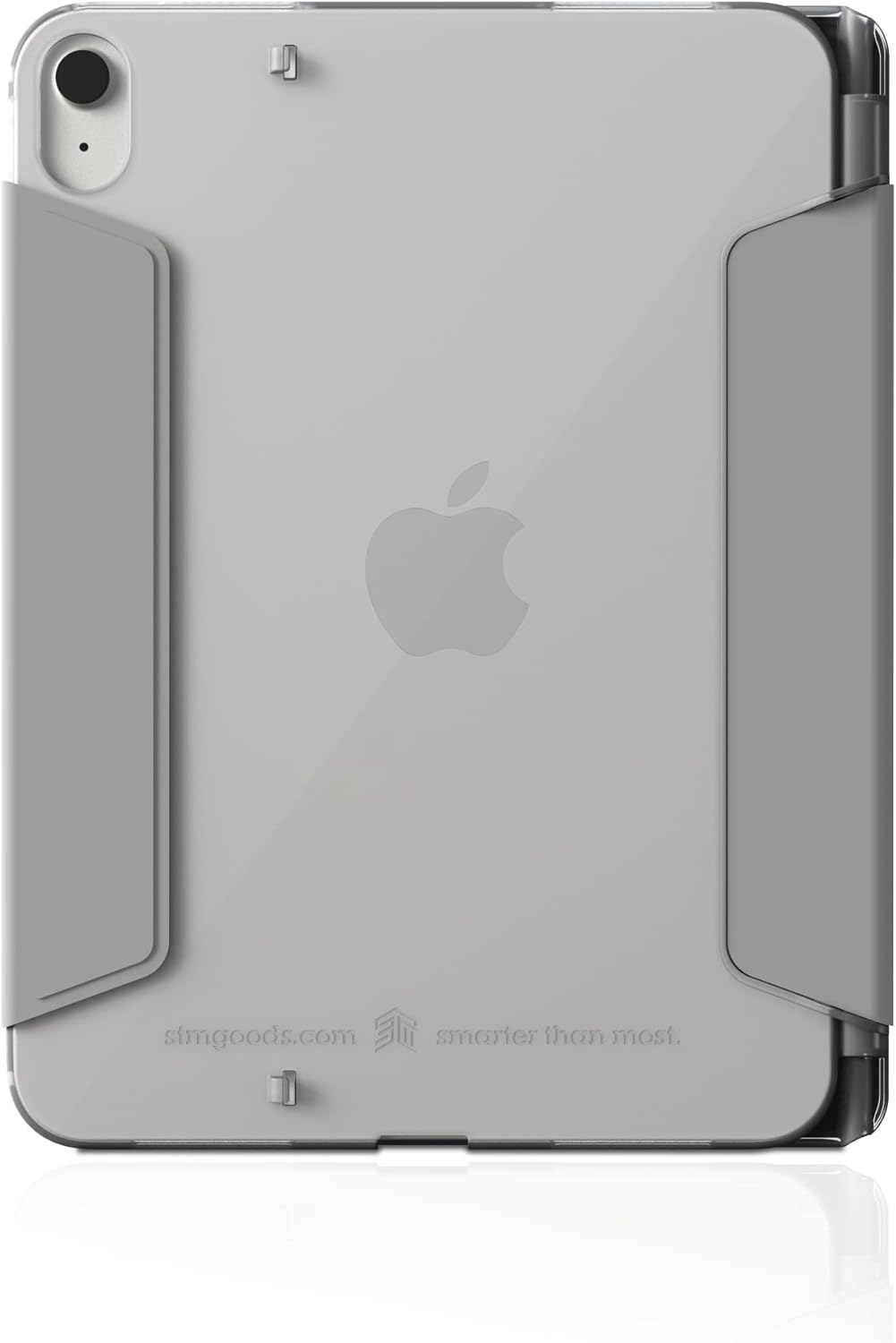 STM Studio for Apple iPad (A16/10th Gen) - Protective Lightweight Clear Case with Apple Pencil Storage/Holder & Sleep/Wake Cover - Grey