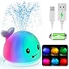 Gigilli Baby Bath Toys, Light up Bath Toys for Kids Ages 1-3, 1 Year Old Boy Girl Valentine’s Gift, 6-12-18 Months Baby Whale Bath Toy Sprinkler, Toddler Fountain Bathtub Pool Water Table Toys