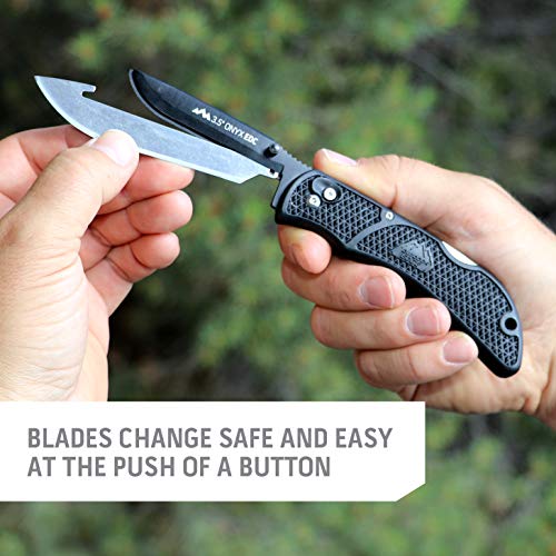 Outdoor Edge OX-10 3.5 Inch Onyx Edc - Replaceable Blade Folding Pocket Knife thumb #4