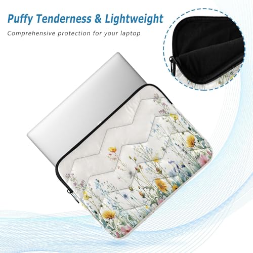 Funda para portátil 13-14 pulgadas impermeable con flores miniatura 5