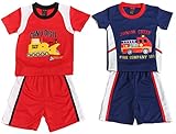 At The Buzzer 44070-12M Two Piece Short Set (Pack of 2) Blue/Red