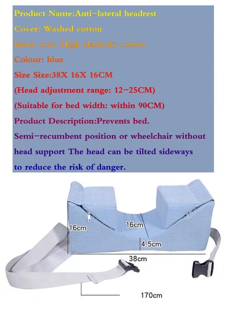REMEK Cou Support Oreiller pour Dormir Personnes âgées, Forme en U Cale Cale Oreiller Coussin Appuie-tête Léger Positionneur Tête Réglable Accessoire