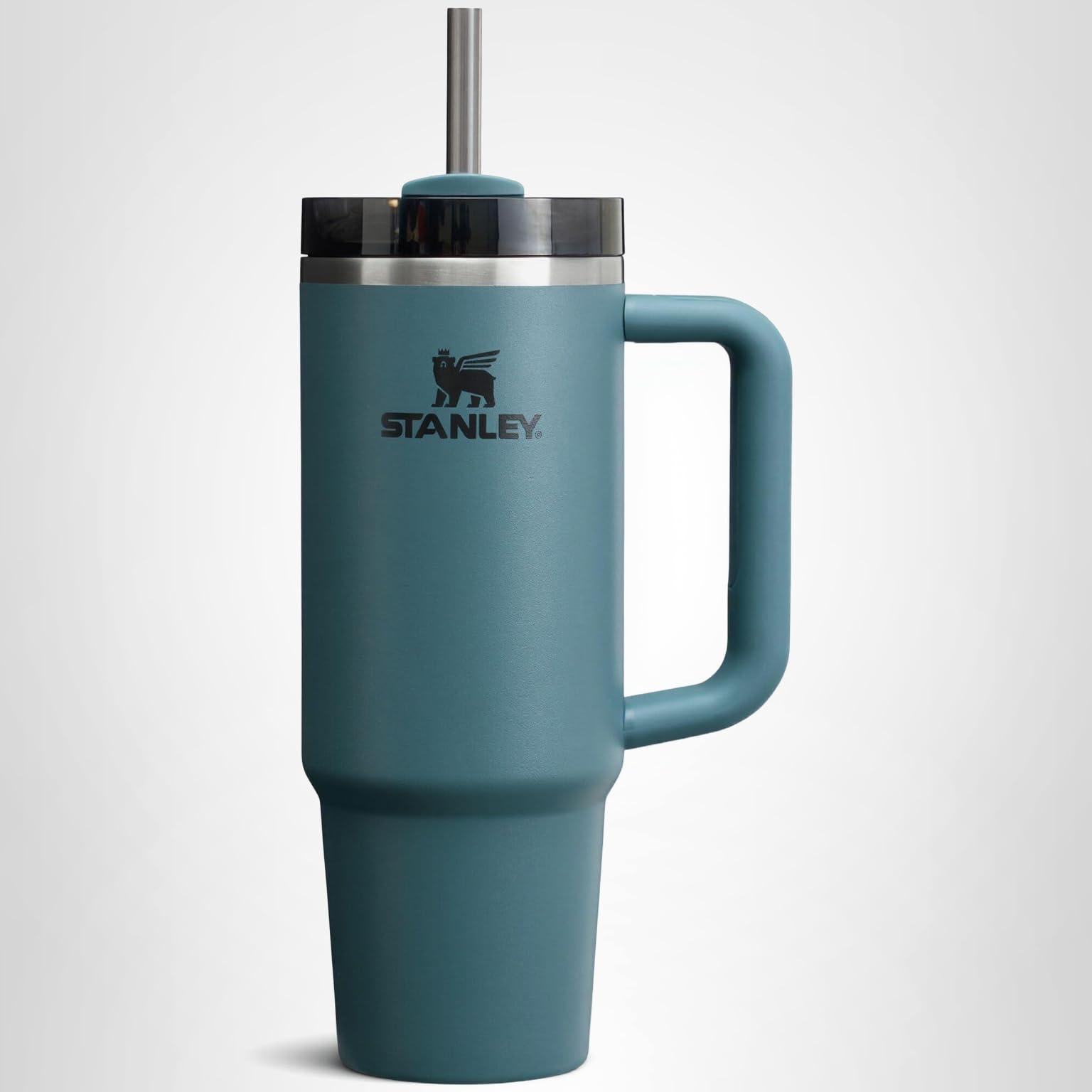 STANLEY Quencher H2.0 Tumbler with Handle and Straw 30 oz | Flowstate 3-Position Lid | Cup Holder Compatible for Travel | Insulated Stainless Steel Cup | BPA-Free | Rose Quartz 2.0: Blue Spruce 30 oz