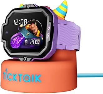 TickTalk 5 Cellular Kids Smart Watch (at&T's Network) with GPS Tracker & Video Calling and Power Base Bundle - with Free Parent Apps - for Ages 3+