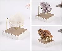 Vista 3 de WAYUTO Soporte de exhibición de cristal de latón con base para esfera, soporte de exhibición fósil, soporte de exhibición de minerales, soporte