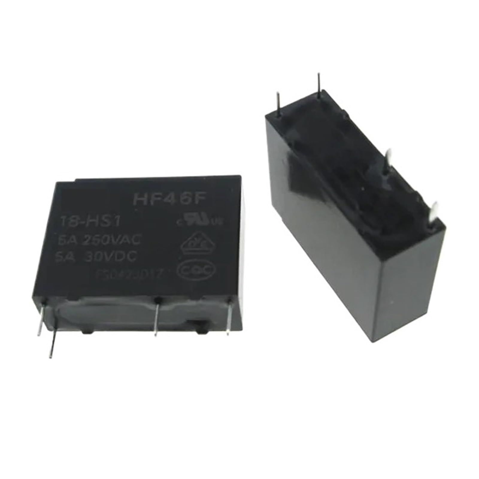 Relé HF46F 18-HS1 de 18V y 5A para circuitos impresos pack de 10 unidades
