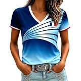 Maillot Equipe de France Foot 2026 Femme T-Shirt Fan Football Coupe du Monde 2026 Maillot ...
