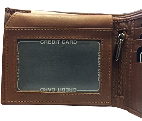 Bmf Embroidered Genuine Leather Wallet Brown Authentic #TOP6