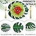 Sinmoe 100 Pack Disposable Paper Placemats Bulk 13 Inch Paper Charger Place Mat Party Charger Plates Table Place Mats for Dinner Wedding Birthday Baby Shower Spring Dining Tableware(Palm Leaf)