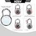 HZSY Combination Padlock 1 Pack, Fixed Dial Combination Padlock with Different Combinations, 2 in. Wide. Black Turntable, Lock for Gym & Locker, School, Toolbox, and More