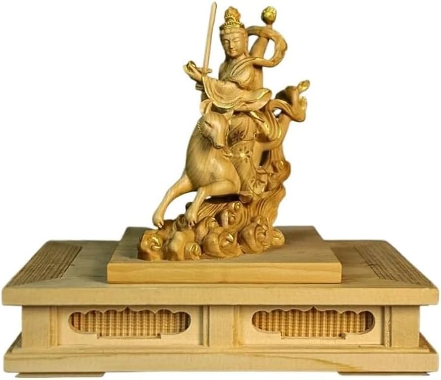 Amazon｜仏像 荼吉尼天 騎狐像 “お守り” 稲荷神様 ダキニ天,置物