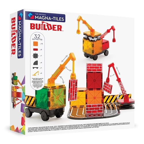 Image of MAGNA-TILES Builder 32-Piece Magnetic Construction Set, The Original Magnetic Building Brand