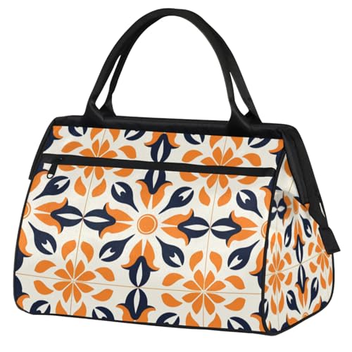 Stylish Bohemian Print Gym Bag for Women Men Travel Sports Duffel Bag with Trolley Sleeve Waterproof Sports Gym Bags Weekender Overnight Carry On Tote Bags for Travel Gym Sport