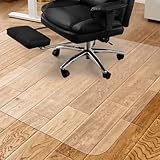 Office Chair Mat for Hard Floor, 2mm Extra Thick PVC Desk Chair Mat Hardwood Tile Laminate Floor Mat with Non-Slip Matte Surface, Large 90x120cm Carpet Protector for Computer Gaming Room, Rectangular