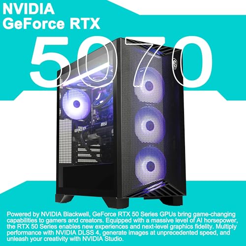 Image of msi Aegis ZS2 Gaming Desktop AMD 12-core Zen 5 Ryzen 9 9900X (Beats i9-14900HX) 32GB RAM 2TB SSD GeForce RTX 5070 DLSS 4 360mm Liquid Cooler 750W 80+ Gold PSU Support HDD Win11 w /ICP Hub