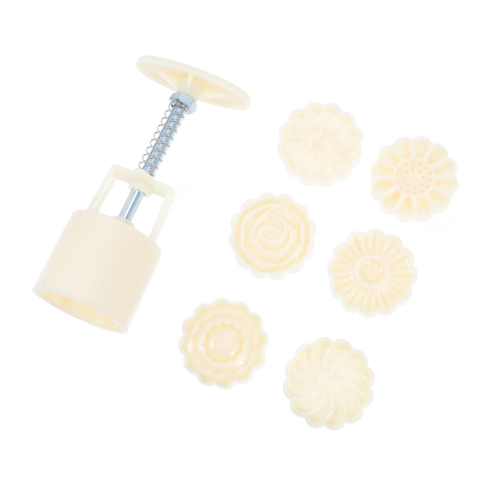 KICHOUSE 1Set Flower Hand Press Moon Cake for DIY Baking Non Stick Surface Easy to Clean Includes Flower Petals for Unique Moon Cakes