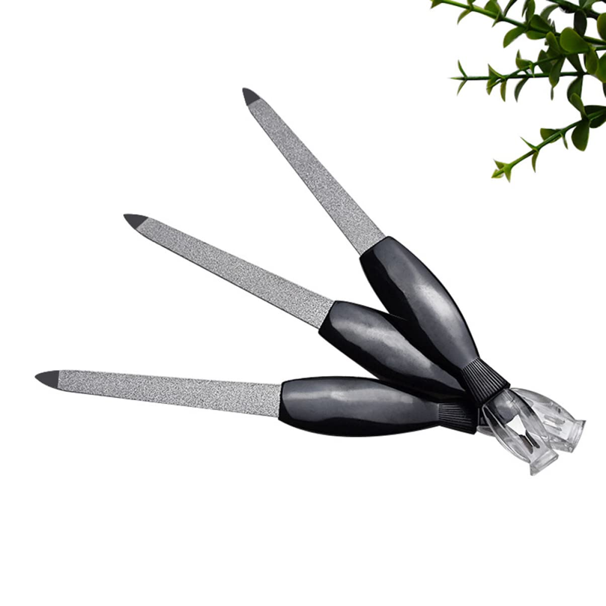 36pcs Dual-use Stainless Steel Nail File and Cuticle Remover Dead Skin Pusher Fork for Manicure Essential Tool for Smooth and Black