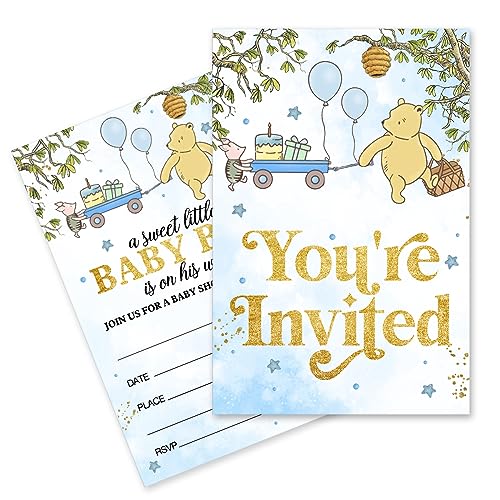 pertnate Pooh Bear Baby Shower Invitations Pooh...