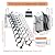 Wall Mounted Retractable Attic Ladder, Folding Loft Stairs with 2 Handrails & Pull-Down System, Extra Wider Attic Stairs for Indoor, for Indoor, Garage, Basement, Storehouse, 660lb Load (9 Steps)