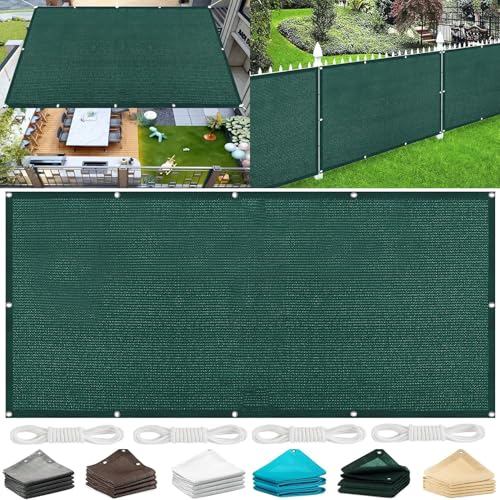 Toile ombrage 550x550 cm résistant UV filet brise vue vert - 2