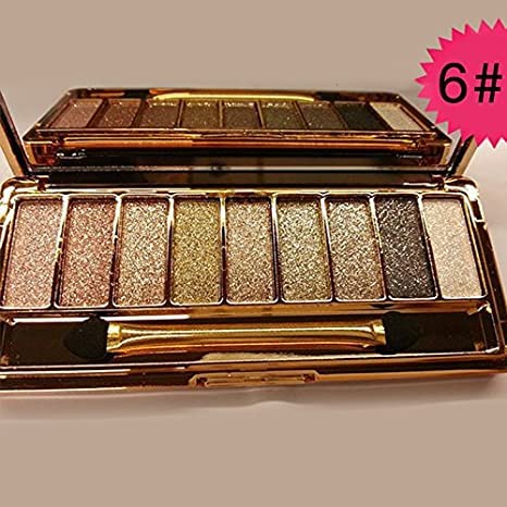 Ewinxin Glitter Eyeshadow Palette,9 Colors Highly Pigmented Shimmer Makeup Palette,Long Lasting Bright Diamond Makeup Set (#6) #TOP2