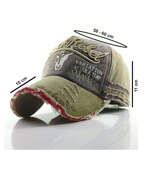 Image of Handcuffs Denim Stylish Cap for Men Women | Baseball Cap Adjustable Free Size | Sports Caps for Men & Women | Casual Gym Running Cricket Cap | Unisex Adult Summer Hat