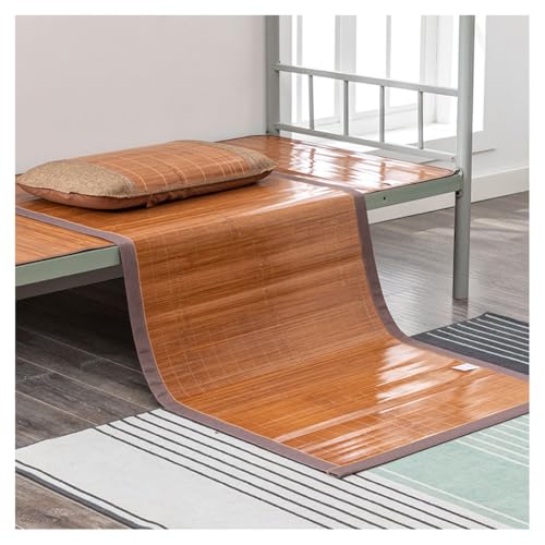 YRCHang Colchoneta Colchón Bambú Estera para Dormir, Cama De Bambú De Un Solo Estudiante, Colchón Plegable Y Fresco con Caja De Almohadas De Cama De Verano(Size:80x190cm)